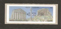 France, Distributeur, 596, LISA 1, Neuf **, TTB, 1 Timbre Avec Support, Athènes, Parthénon, La Madeleine, Bastille,Paris - 1999-2009 Vignettes Illustrées