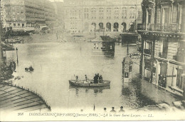75  PARIS 8° - INONDATIONS 1910 - A LA GARE SAINT LAZARE (ref A5935) - Arrondissement: 08