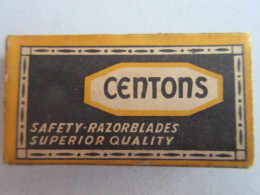 Boite Complète 10 Lames Suédoises De Rasoir CENTONS - Complet Box Of 10 Swedish Rasor Blades - Razor Blades