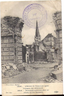 L'entrée De Termonde Aprés L'attaque Des Allemands Cachet 58eme Régiment Territorial 14eme Compagnie DIJON  1914 - Dendermonde