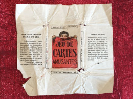 Ancienne Enveloppe Papier De Protection De Jeu De Cartes à Jouer Amusantes  -playing Cards-Vintage - Carte Da Gioco