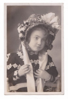 Jolie Fillette, Chapeau à Fleurs, Coiffe Fleurie, Noeud, 1906, Photo H. Manuel, éd. S.I.P. N° 1263 - Retratos