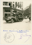 Photo 25 Aout 1944 Entrée Des Premiers Leclerc à Paris - Guerre, Militaire