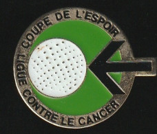 77002-  Pin's.-Golf.coupe De L'espoir.Cancer. - Golf