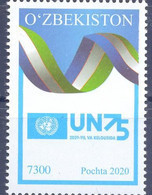 2020. Uzbekistan,  75y Of UNO, 1v, Mint/** - Uzbekistán