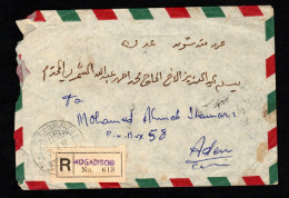 Somalia AFIS, POSTA VIAGGIATA 1958, MOGADISCIO PER ADEN - Somalie (AFIS)