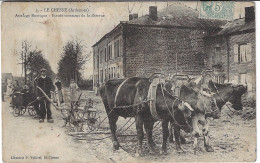Delcampe - ARDENNE 08. LE CHESNE ATTELAGE RUSTIQUE BOEUFS REVENANT DE LA CHARRUE - Le Chesne