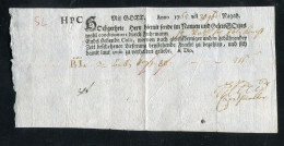 "SCHWEIZ" 1769, Fuhrmannsbrief Ortsdruck "Ragatz" (B842) - ...-1845 Precursores