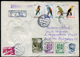 MOLDOVA 1992 Registered Cover With Soviet Union Stamps Used  In Combination With Moldova Issues. - Moldavia