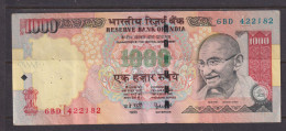 INDIA  -  2007  1000 Rupees Circulated Banknote As Scans - India