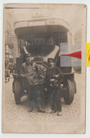 CPA PHOTO - 75 - PARIS (20ème) - AUTOBUS Et Son PERSONNEL - O - MENILMONTANT  N° 911 - CARTE RARE VERS 1905 1910 - Transport Urbain En Surface