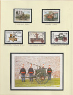 " VEHICULES DE SAPEURS-POMPIERS " Sur Lot De 5 Timbres Oblitérés Du MONDE. Avec Indication Du Nom Du Véhicule. + KDO ! - Sapeurs-Pompiers