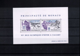 Monaco 1988 Olympic Games Calgary Block Postfrisch / MNH - Invierno 1988: Calgary