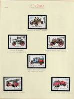 " VEHICULES DE SAPEURS-POMPIERS " Sur Lot De 6 Timbres Oblitérés De POLOGNE. Avec Indication Du Nom Du Véhicule. + KDO ! - Pompieri