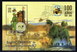 URUGUAY 2022 (Militar, Comunications, Engineers, Helicopters, Bell 47G, Trains, Radio, Indigenous, Sculptures) - 1 Block - Indianen
