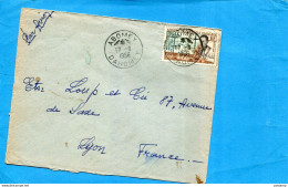 Marcophilie-lettre DAHOMEY-cad 1958 ABOMEY -*stamp N°48 Laboratoire Médical - Cartas & Documentos
