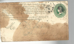 53095 ) USA  Postmark Duplex Postal Stationery - ...-1900
