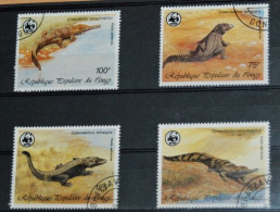 CONGO 1987, WWF, Animals, Crocodiles, Mi #1063-6, Used - Oblitérés