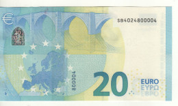 20 EURO  'Italy'   DRAGHI    S 004 D5     SB4024800004  /  FDS - UNC - 20 Euro