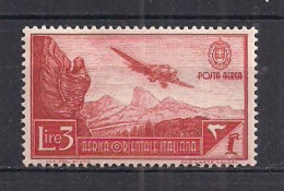 COLONIA ITALIANA  A.O.I. 1938  POSTA AEREA   SOGGETTI VARI SASS 8  MNH XF. - Italian Eastern Africa