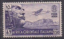 COLONIA ITALIANA  A.O.I. 1938  POSTA AEREA   SOGGETTI VARI SASS  6  MLH  VF. - Italian Eastern Africa