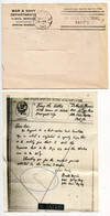 United States 1943 V-Mail Cover & Letter; A.P.O. 362 (Oran, Algeria), 21st General Hospital, Lt. Mandie Morris - Marcofilia