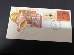 2-10-2023 (3 U 10) Australia FDC - 2001 - Salisbury Kangaroo Stamp - Dinosaur 22 Cents - Altri & Non Classificati