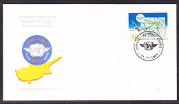 Cyprus 1994 I.C.A.O 50th Anniversary  First Day Cover - Storia Postale
