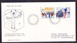 Finland 1977 World Ski Championships First Day Cover - Brieven En Documenten