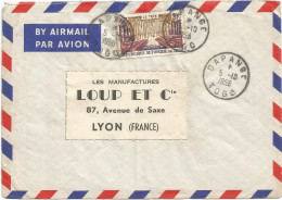 TOGO 20FR LETTRE COVER AVION DAPANGE 5.10.1958 - Covers & Documents