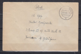 Dt.Reich Feldpostbrief 30.4.43 Mit Aptiertem Tages-o GOSLIN ( Murowana Entfernt) An Miltäradresse - Feldpost 2e Guerre Mondiale