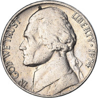 Monnaie, États-Unis, 5 Cents, 1974 - 1938-…: Jefferson