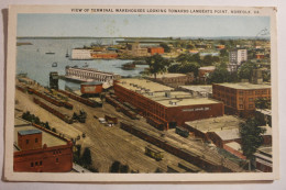 Cpsm Petit Format Couleur View Of Terminal Warehouses Looking Towards Lamberts Point, Norfolk VA - NOUF5 - Norfolk