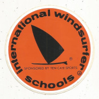 Autocollant, Sports, International Windsurfer Schools, Sponsored By Ten Cate Sports, Dia. : 100 Mm - Stickers