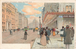 BELGIQUE - Bruxelles - Le Grand Bazar Du Boulevard Anspach - Colorisé - Animé - Carte Postale Ancienne - Lanen, Boulevards