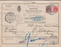 1908. DANMARK. King Frederik VIII. 50 Øre + 10 Øre As 60 øre Franking On Adressebrev (fold) To... (Michel 58) - JF444501 - Lettres & Documents