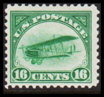 1918. USA. Curtiss JN-4 H Jenny 16 CENTS Hinged.   - JF536111 - Neufs