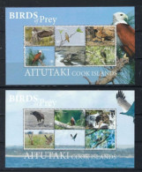 ● 2018 AITUTAKI ● OCEANIA ֍ Uccelli ֍ 2 FOGLIETTI Nuovi ** ● BIRDS Of Prey ● Lotto N. 2123 ● - Aitutaki