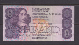 SOUTH AFRICA  -  1978-94 5 Rand De Kock Circulated Banknote As Scans - Zuid-Afrika