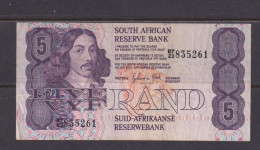 SOUTH AFRICA  -  1978-94 5 Rand De Kock Circulated Banknote As Scans - Südafrika