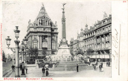 BELGIQUE - Bruxelles - Monument Anspach - Animé - Carte Postale Ancienne - Monumenten, Gebouwen
