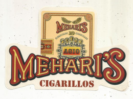 Autocollant, Cigarillos, Tabac, Mehari's, Agio, 185 X 125 Mm, Frais Fr 1.85e - Pegatinas