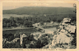 BELGIQUE - Yvoir-sur-Meuse - La Meuse - Le Pont Et Les Rochers De Champale - Carte Postale Ancienne - Dinant