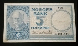 NORWAY 5 KRON 1962 - Norway