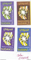 SCH - Sudan 2010, Solidarity Compl. Set Of 3 V. MNH + 1 Stamp 5.5 Color Error Blue -Rare - MNH - Sudan (1954-...)