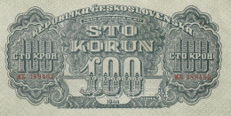 CZECHOSLOVAKIA 100 Kroner 1944 H. SAMPLE PERFORATION SPECIMENT Below Series MK Occupation Of The USSR Preserved - Zimbabwe
