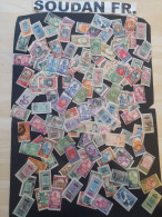VRAC SOUDAN  FRANÇAIS 25 G DÉCOLLÉS, ANCIENS , GRANDS FORMATS  散装法国苏丹 24 克独立、旧、大规格  LARGE OLDER OFF PAPER. - Lots & Kiloware (mixtures) - Max. 999 Stamps