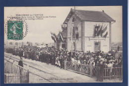 CPA [51] Marne > Bergères Les Vertus Inauguration De La Gare Chemin De Fer Station - Autres & Non Classés