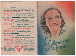 Original Calendrier    De La Femme   Publicité  Fémosyl  (  6 Mois Juillet à Juin  1937 _ 1938 ) - Small : 1921-40