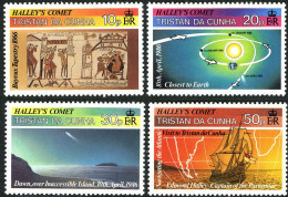 Tristan Da Cunha 1986  Space Halley's Comet Set  MNH** - North  America